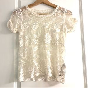 Abercrombie and Fitch Lace Floral Top